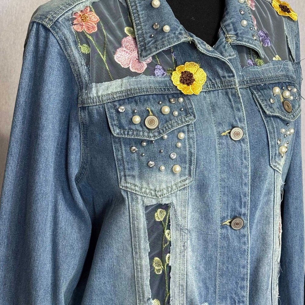 Window Pane Denim Jacket - Picture 3 of 6